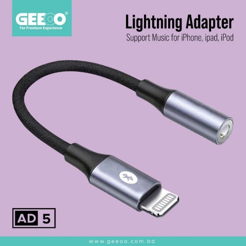 GEEOO AD-5 Lightning to 3.5mm Adapter