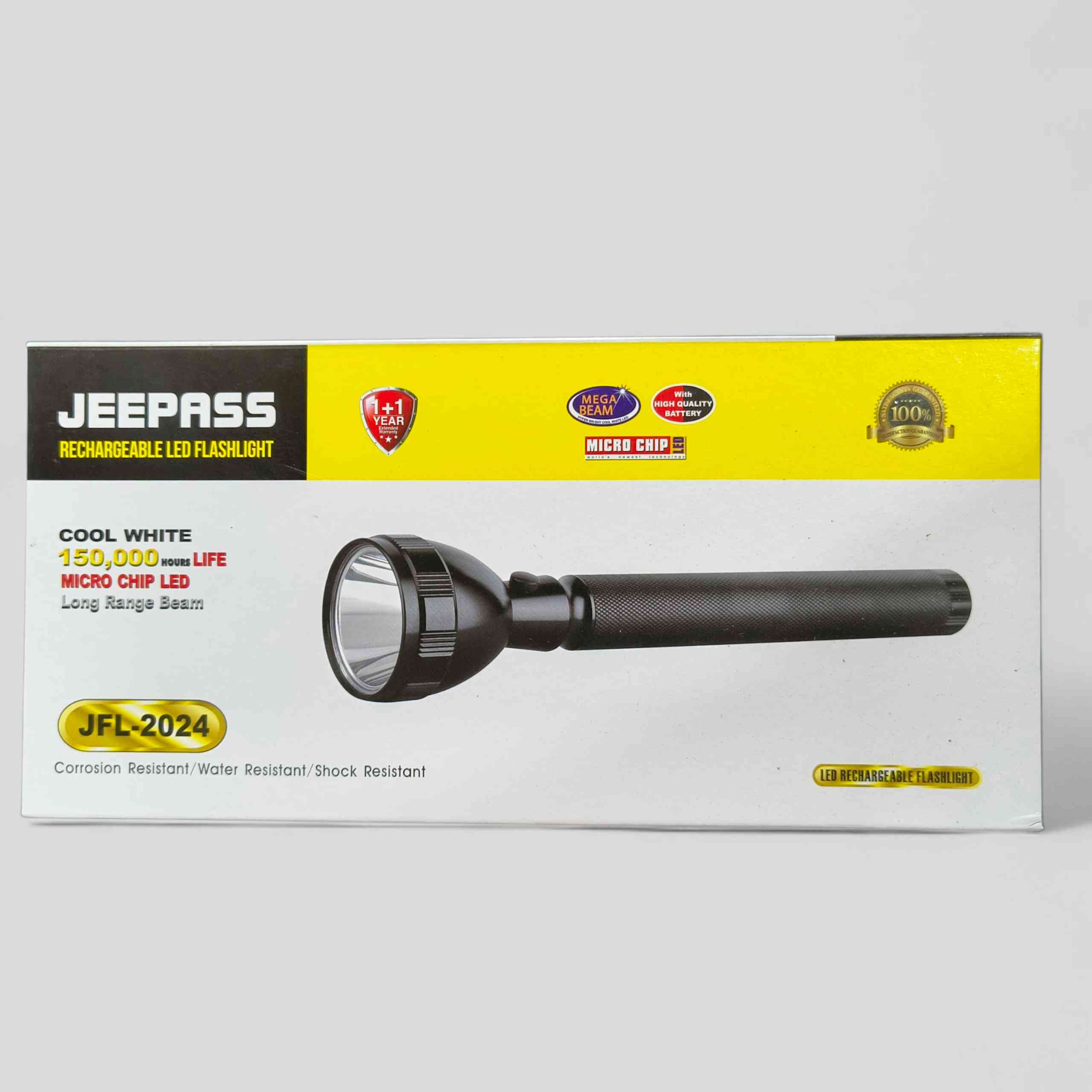 Jeepas JFL 2024 Rechargable LED Flashlight 4000mAh Torch Light