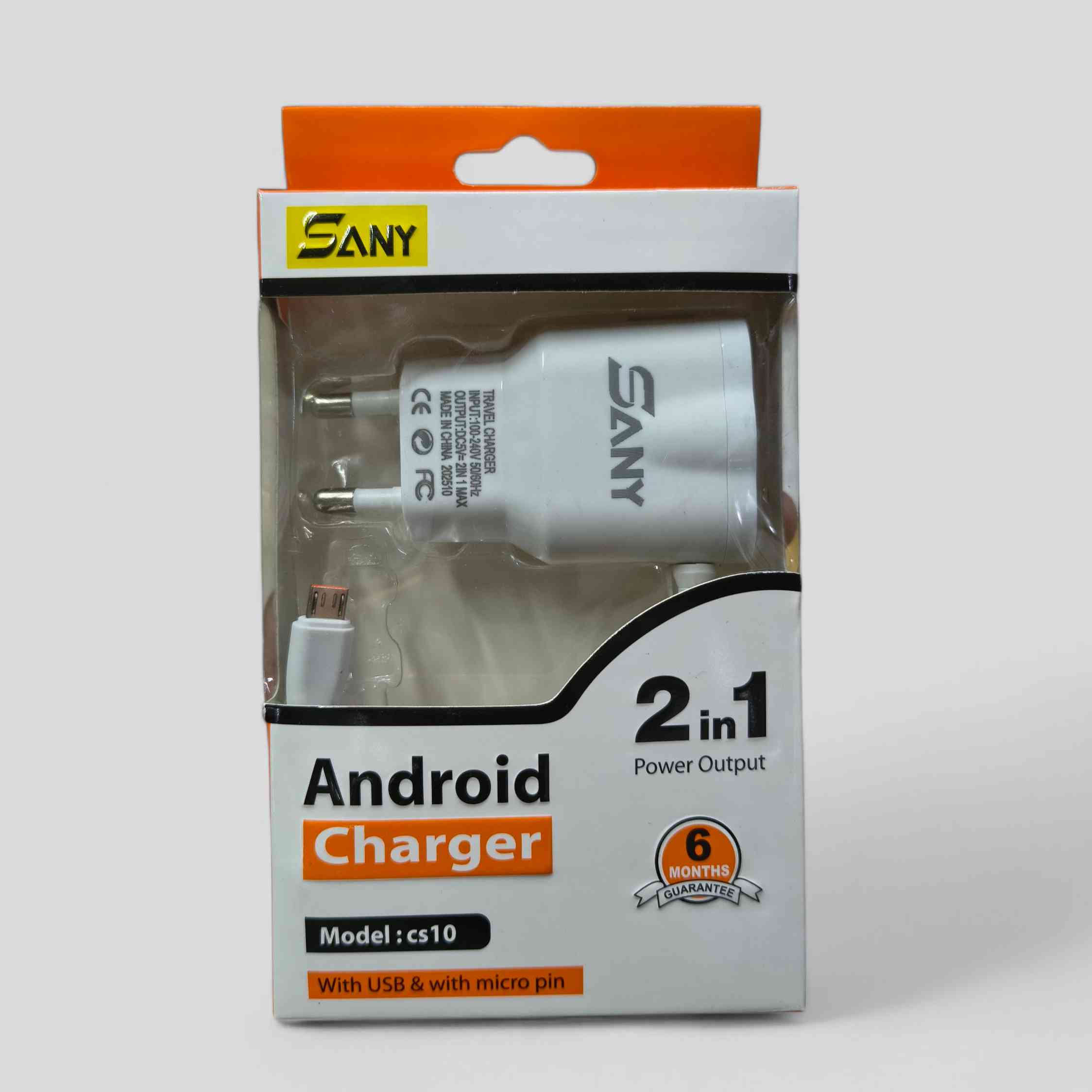 Sany cs10 2in1 android charger