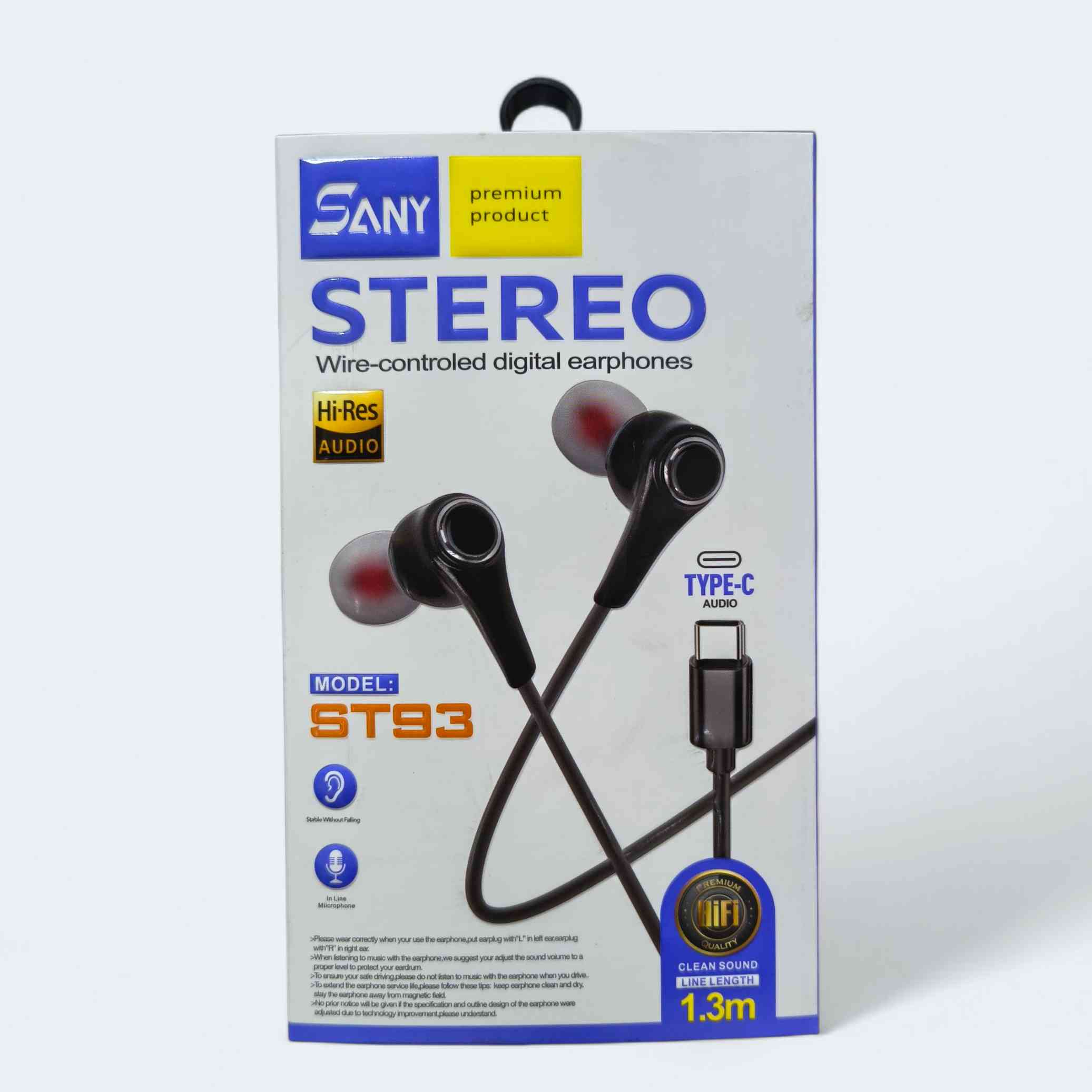SANY ST 93 type c Stereo Earphone