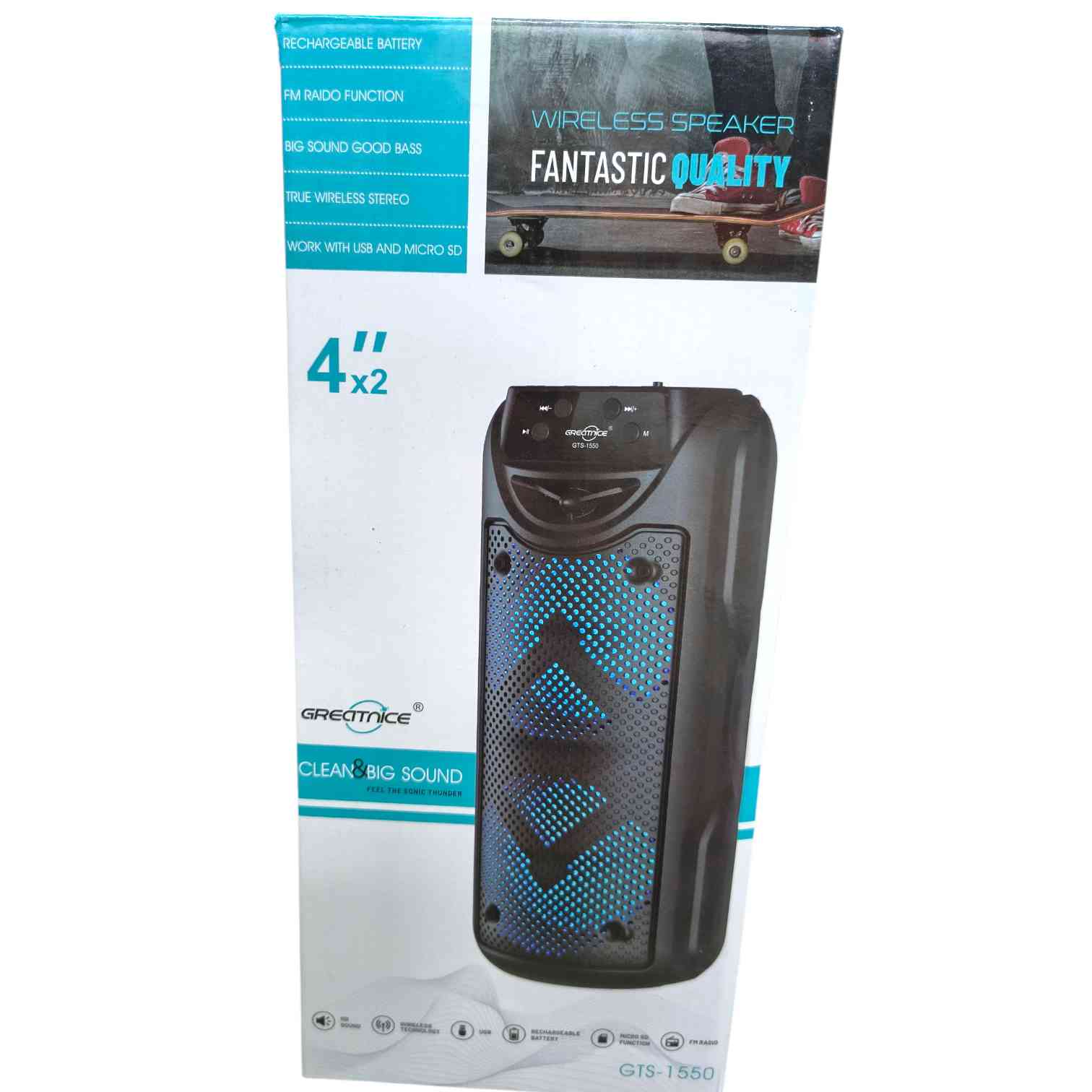 4 ইন্চি Greatnice GTS1550 Wireless Speaker