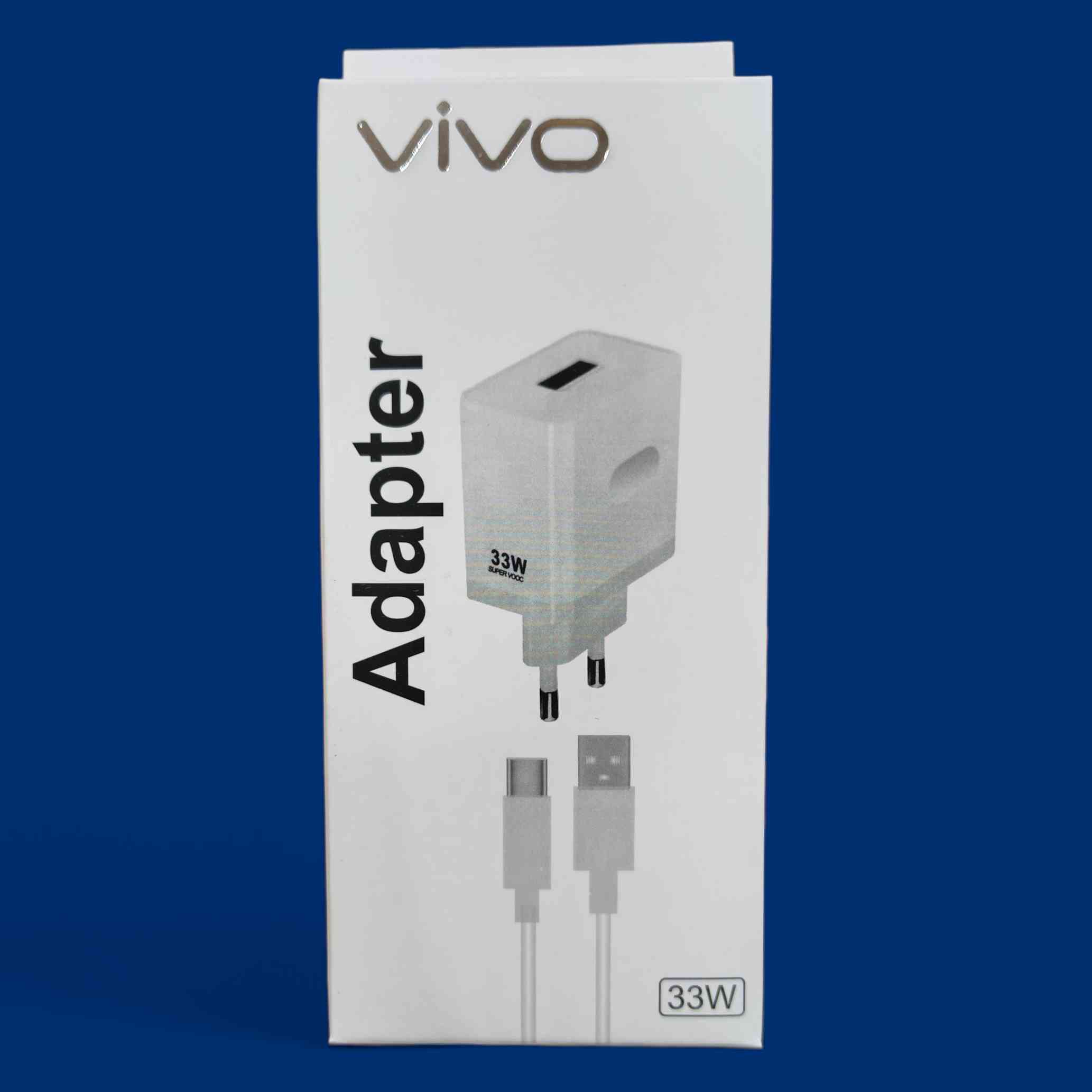 Vivo 33W Flash Charge Adapter with a Type-C cable.