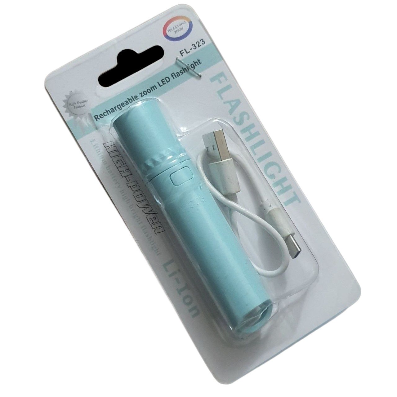 SD 323 handheld pocket emergency flashlight. rechargeable led torch flash light