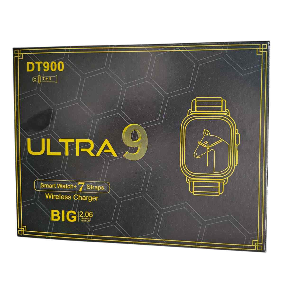DT900 Ultra 9 Smart Watch with 7 Straps & Wireless Charger