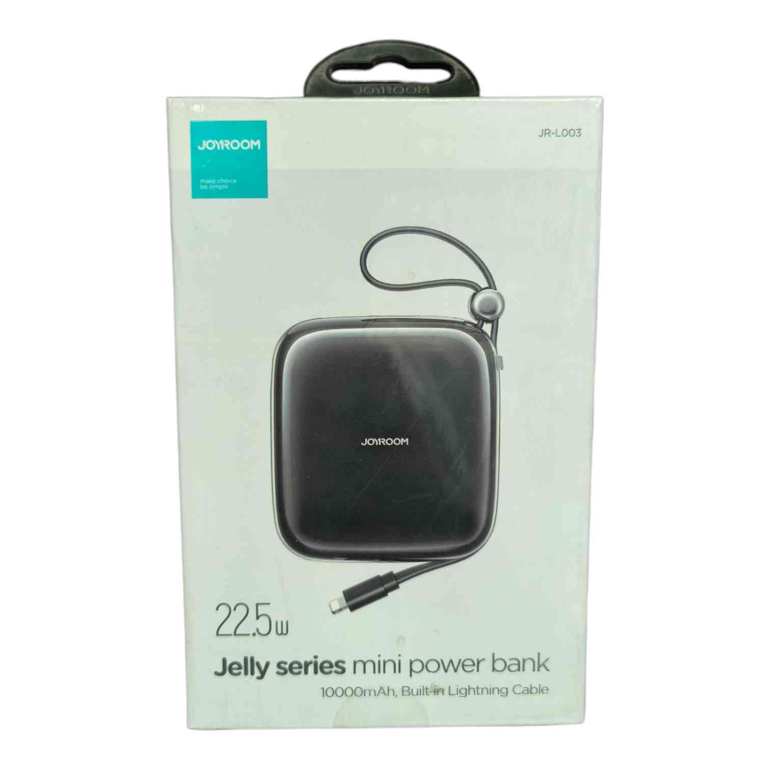 Joyroom JR L003 Jelly Series 10000mAh 22.5W Mini Power Bank (with Built-in Lightning Cable)