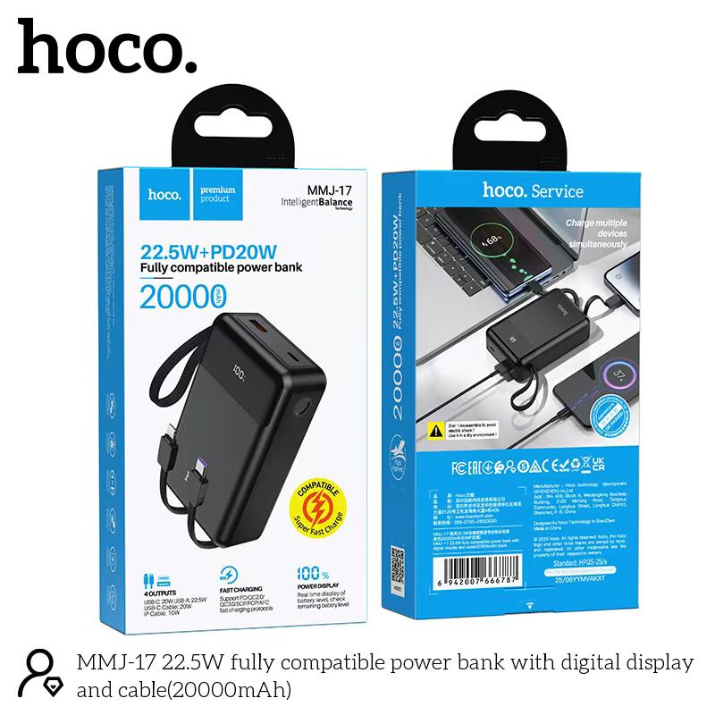 hoco. MMJ 17 Digital Display 20,000mAh Power Bank (22.5W + PD20W)