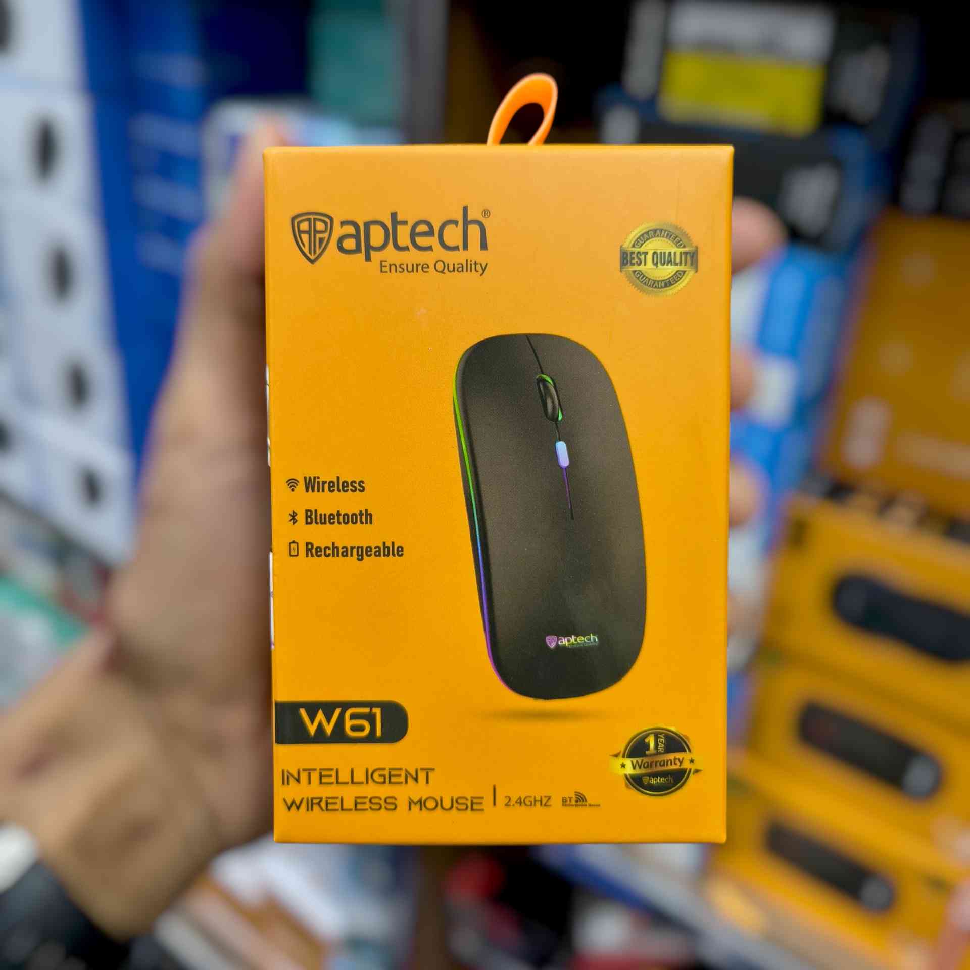 Aptech W61 Intelligent Wireless & Bluetooth Rechargeable Mouse